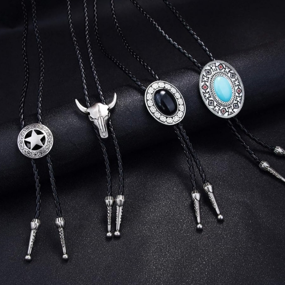 New set of 4 bolo leather ties